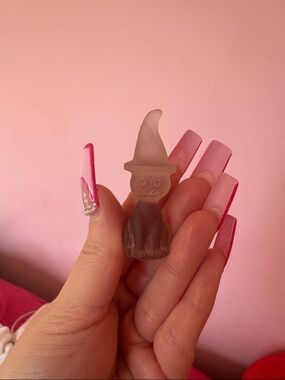 Mini Witch Cat Figurine - Frosted Gray